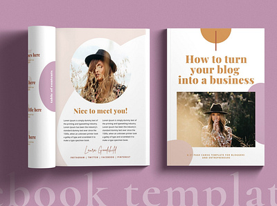 Creative eBook template for CANVA branding brochure business catalogue clean creative elegant magazine modern portfolio template