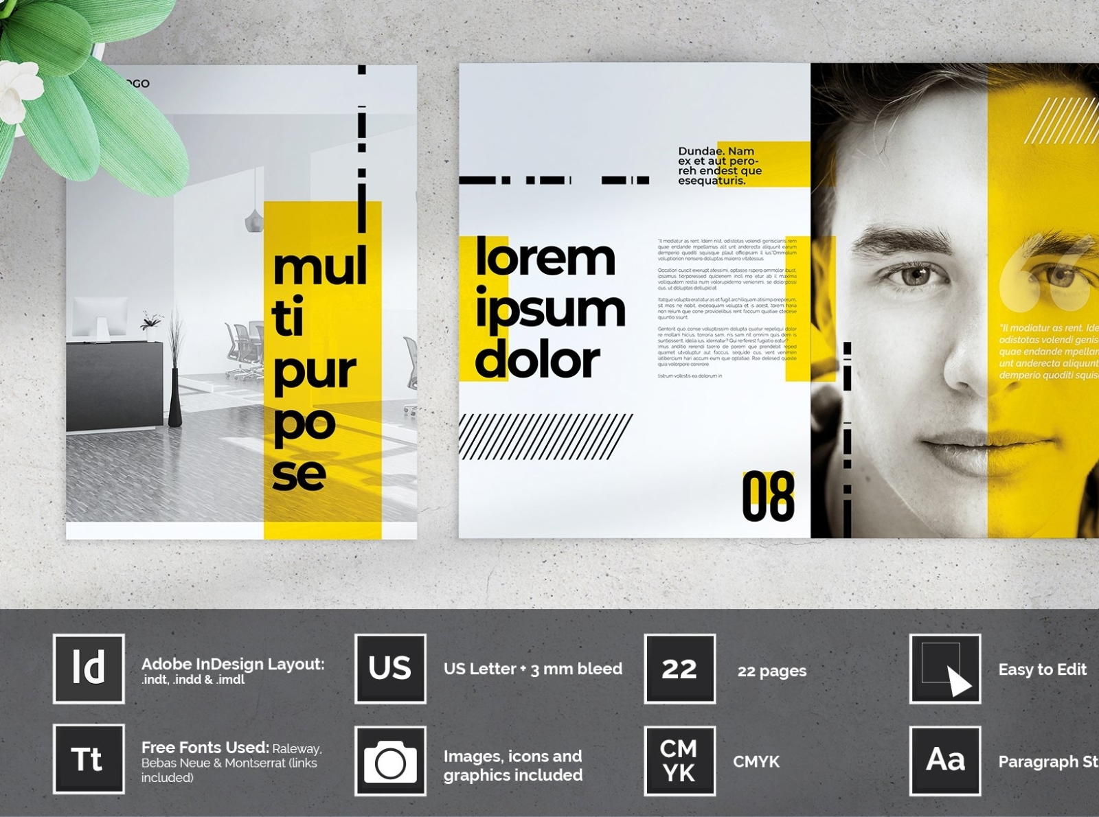 OUBEL: Yellow Multipurpose Brochure by Brochure Design on Dribbble