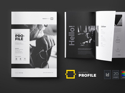 Company Profile Brochure branding brochure business catalogue clean company elegant indesign magazine modern portfolio profile template