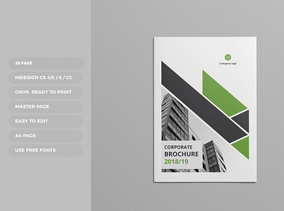 Corporate Brochure branding brochure business catalogue clean corporate corporate design download elegant free magazine modern portfolio template