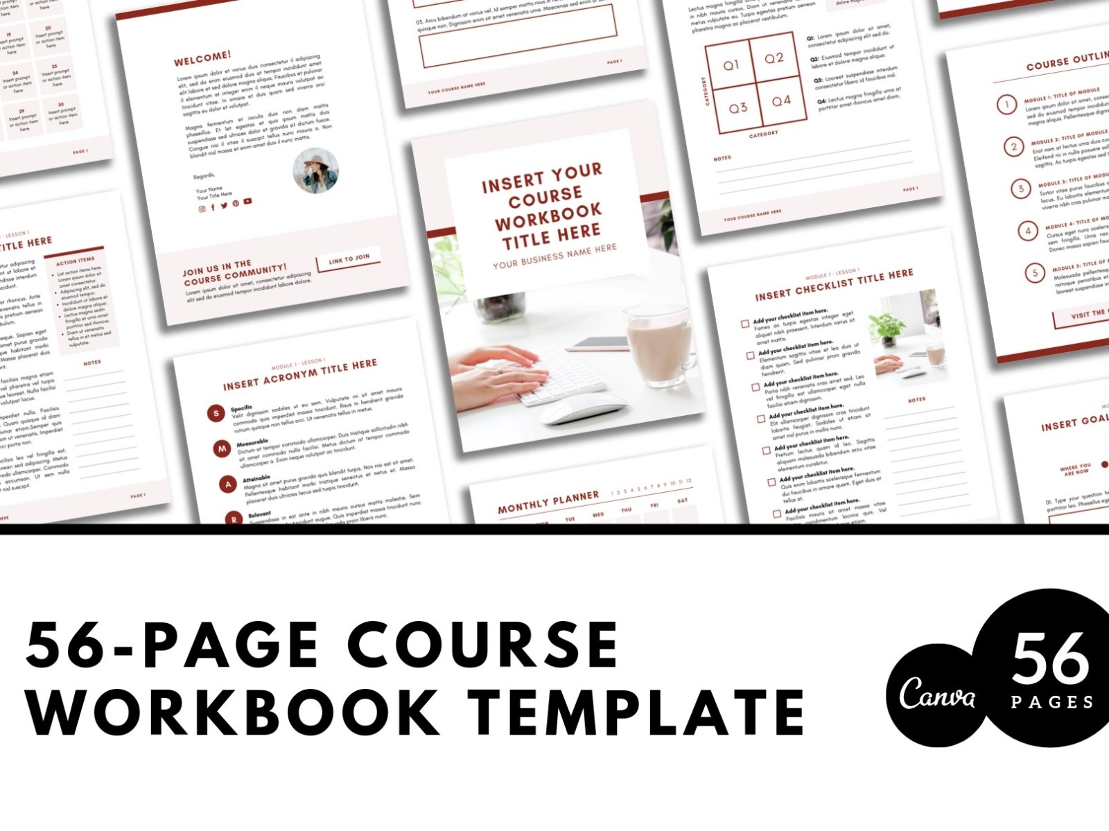 Canva Workbook Template Courses by Brochure Design on Dribbble