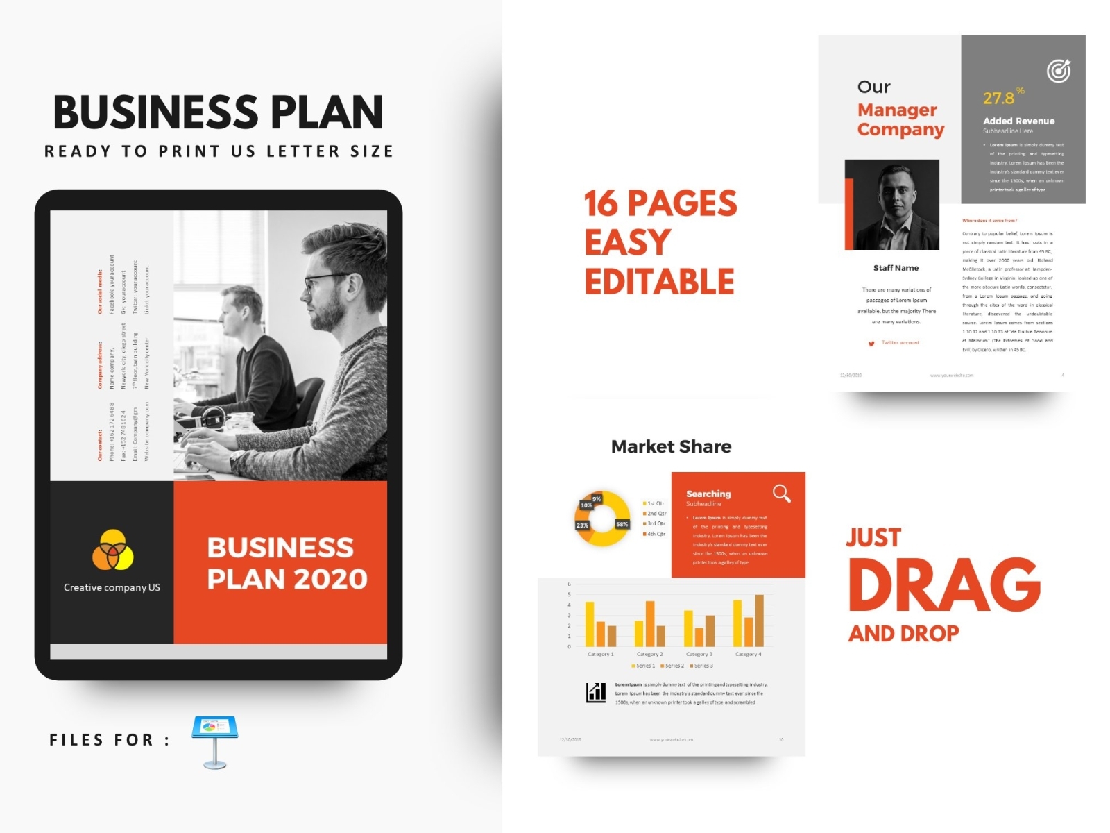 Business plan template keynote by Brochure Design on Dribbble