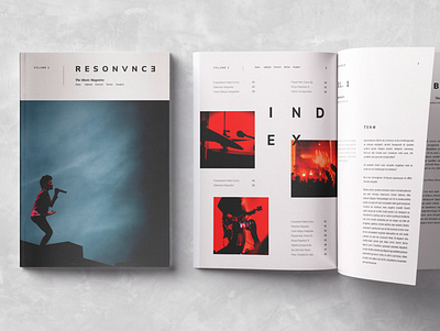 RESONANCE Magazine & Lookbook branding brochure business catalogue clean elegant indesign magazine modern portfolio template