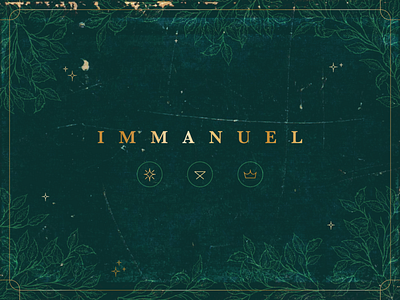 Immanuel: God with Us | Christmas 2021 Series bible christian christmas church graphics design foliage gold gradient graphic design green holiday icon illustration jesus line drawing series sermon texture typography vector