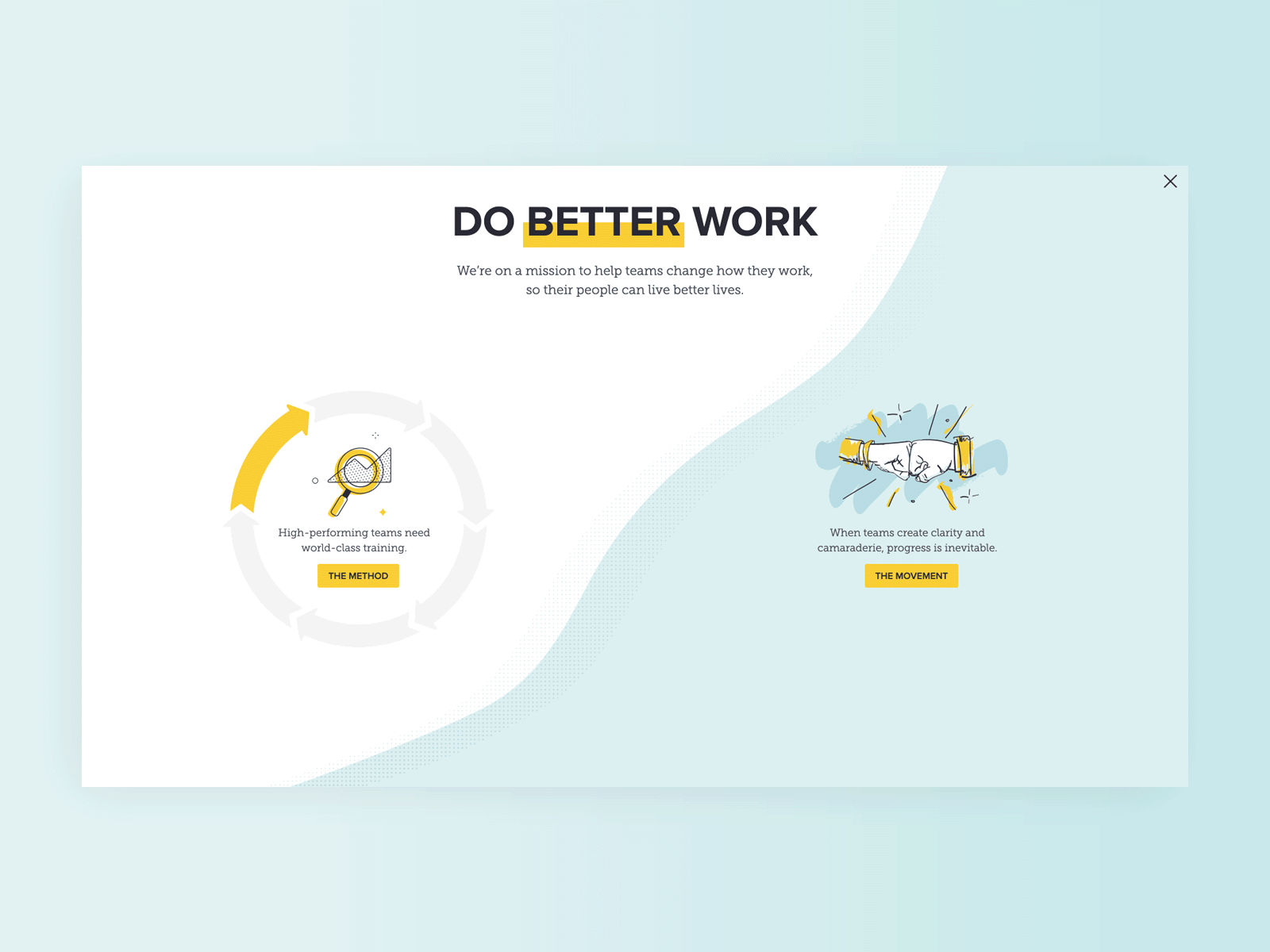 Do Better Work Digital Experience animation branding design filter interactive design lessonly modal design website website design