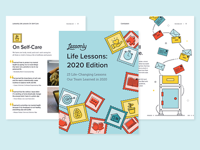 Lessonly Life Lessons 2020 Edition branding design ebook illustration lessonly