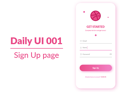 Daily UI - Sign Up page