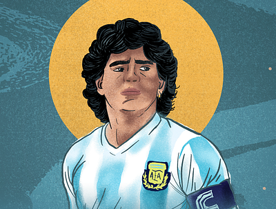 Diego Maradona argentina art artist color colors diego experimental gradient illustration maradona poster procreate soccer texture