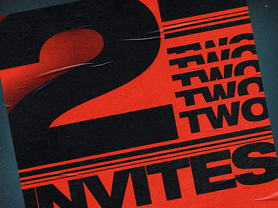 2 Dribbble Invites 2 2 invites color design invite invite giveaway poster typography