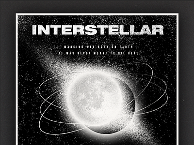 Interstellar design gradient illustration interstellar movie poster typography