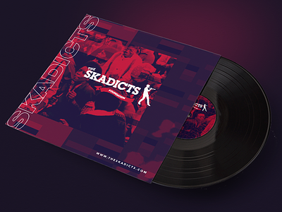 The Skadicts branding color colors design experimental gradient music music album music art typography vinyl cover vinyl record
