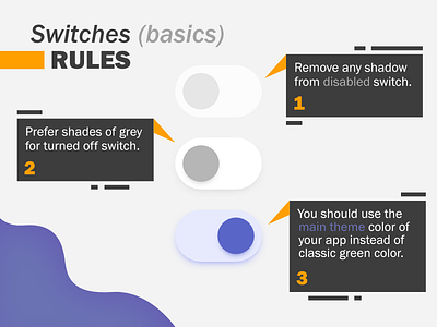 Switches basic rules ! basics design rules how to ideas material material design material ui rules switches tips tricks ui ux
