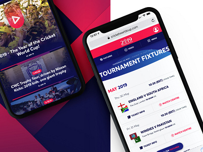 Cricket World Cup 2019 design sport sports sports branding sports design ui ui ux ui design ux design web web design website website design