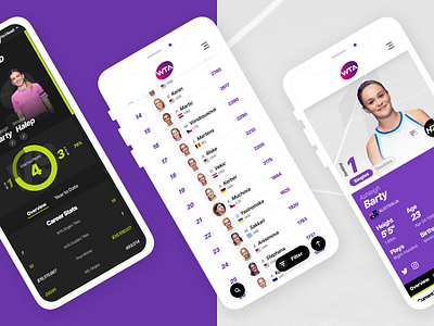 WTA Website design sport sports sports branding sports design ui ui ux ui design ux design web