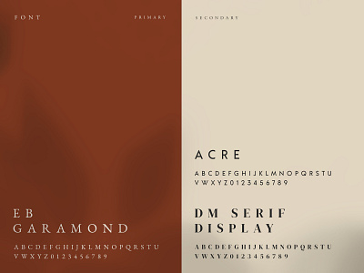 Font - Complete Cafe Brand Identity acre alphabet typography brand identity brand identity design branding branding design cafe branding cream garamond primary rust secondary serif typeface type typo typogaphy typography vintage visual design visual identity