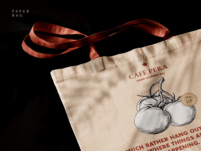 Green Bag - Complete Cafe Brand Identity brand identity brand merchandise branding canvas cotton green bag packaging packaging design textile bag tomato tote tote bag canvas typography vintage visual identity