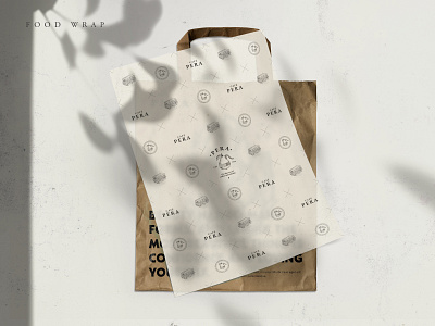 Food Wrap - Complete Cafe Brand Identity brand identity branding cafe branding cafe merchandise cafe packaging cuisine food wrap kalk sketch transparent paper typography vintage visual identity wrap wrapping paper