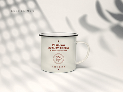 Enamel Mug - Complete Cafe Brand Identity aluminum brand identity branding cafe branding ceramic cup drink coffee enamel mug illustration mug mug design mug mockup mugshot sketch visual identity