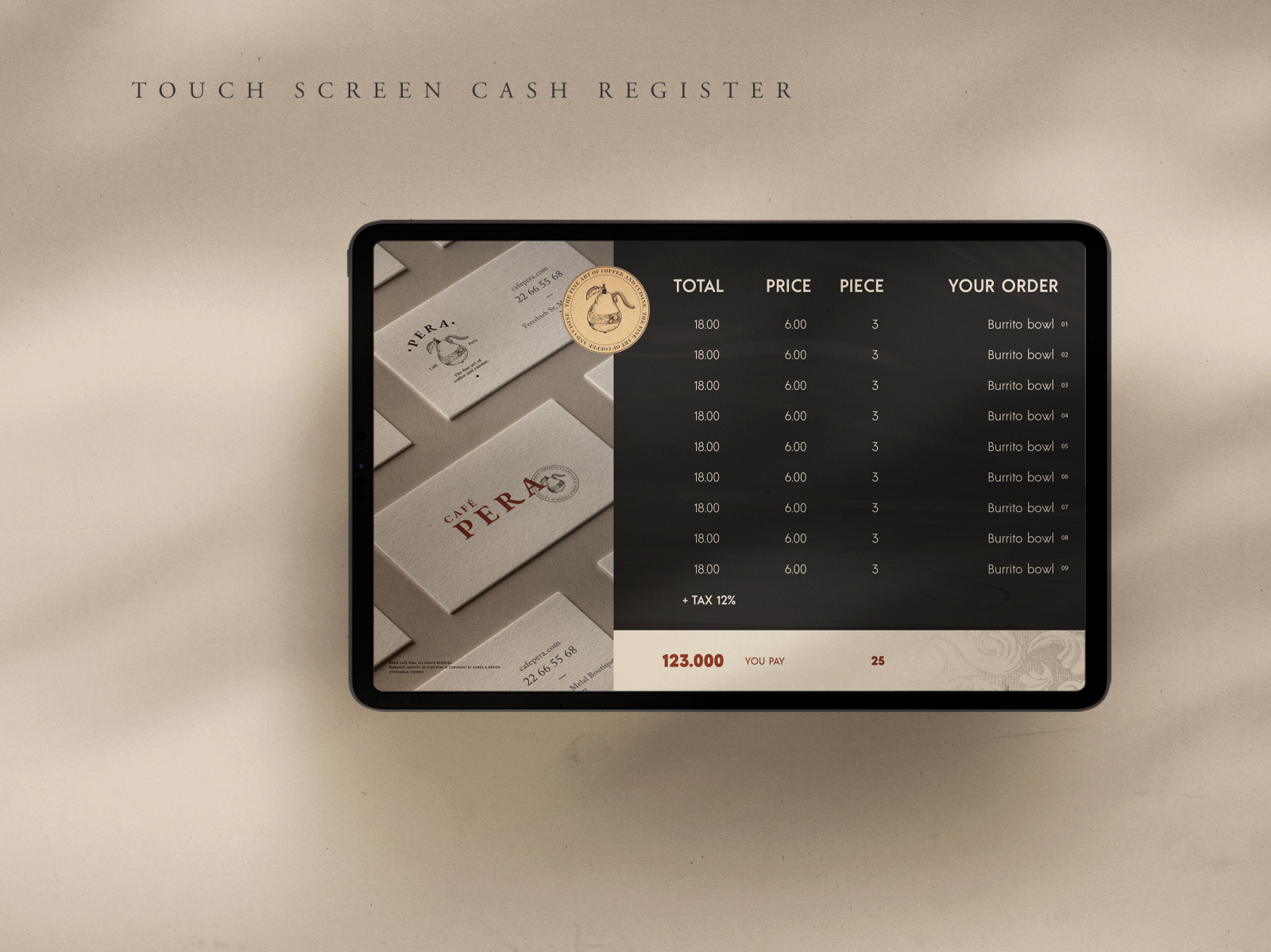 Download Touch Screen Cash Register Complete Cafe Brand Identity By Shirazanddaryan On Dribbble