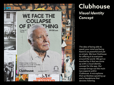 What is Clubhouse? / Clubhouse Visual Identity Concept climatechange clubhouse environment globalwarming savetheplanet visual identity wildlifeconservation