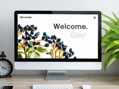 SpruceUp Website branding clean concept copywriting delivery identity logo minimal ui ux web design website