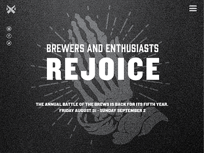Battle of the Brews alcohol branding grayscale identity logo punk typography ui ux web web design