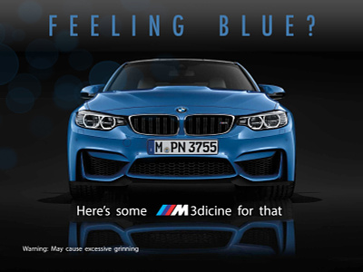 BMW M3 concept ad advertising blue bmw branding commerce design graphic design