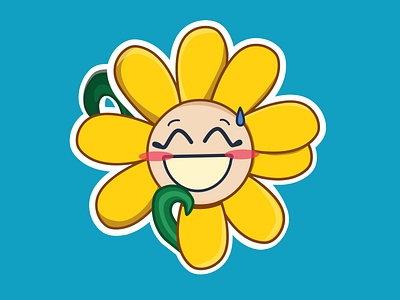 Sunflower Illustration | Sticker 🌻 adobe illustrator design digital design graphic design illustrating illustration vector illustration