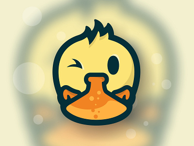 Duck Lab animal beak branding design duck general illustration lab logo vector