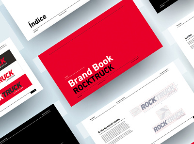 Brandbook Rocktruck branding design editorial design editorial layout logo vector