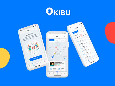 Kibu app design ui ux vector