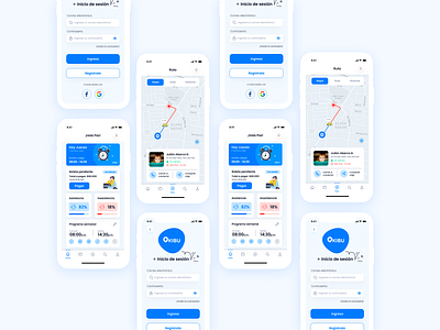 Kibu app design ui ux vector