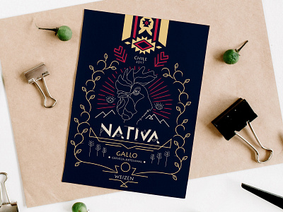 Nativa beer branding design illustration logo type typography