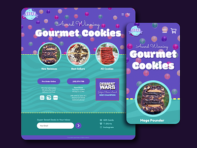 Sugar Shane's Gourmet Cookies - UI baking candy cookie shop sugar ux ui