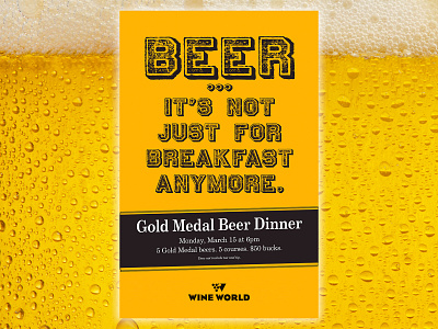 Beer Dinner art direction beer craft beer dinner drinking graphic design headline poster wine bar writing