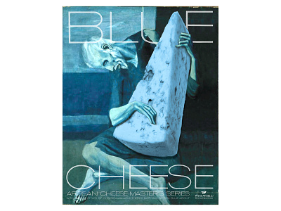 Blue Cheese Picasso art direction cheese creative direction fine art graphic design picasso poster