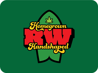 RW logo 2019 fish graphic design hemp homegrown r rasta shaper surf surfboard w