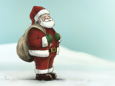 Santa Illustration apple pencil christmas drawing illustration ipad pro procreate santa
