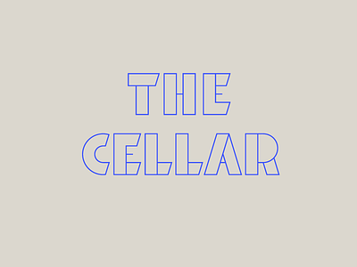 The Cellar blue logo logotype minimal typography