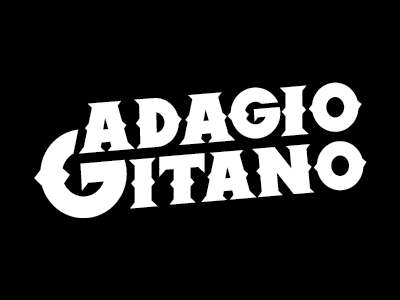 Adagio Gitano band logo graphic design handmade lettering lettering. logo