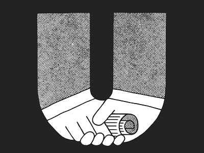 Union 36 days of type 36daysoftype alphabet design document gritty hand lettering handshake illustraor illustration lettering montreal official politic texture type type art typography union