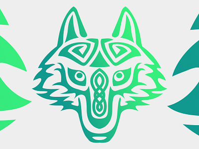 Titan Sled Dogs Logo gradients illustration logo
