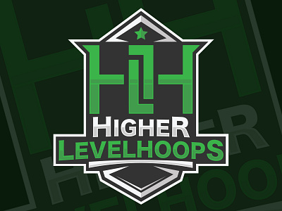 Higher Level Hoops branding design flat icon illustration lettering logo vector