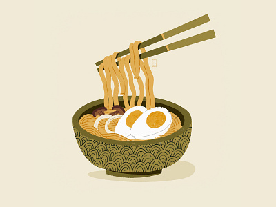 Ramen 2d beautiful challenge delicious design digital food illustration ipad minimal noodles procreate ramen simple soup