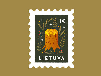 Protect Trees 2d beautiful cut design digital flat forest forests fundraiser illustration lithuania minimal nature simple stamp tree wild wood woods