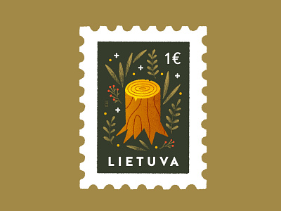 Protect Trees 2d beautiful cut design digital flat forest forests fundraiser illustration lithuania minimal nature simple stamp tree wild wood woods