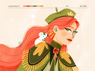 ...and she was powerful. 2d beautiful challenge character design digital dtiys fantasy illustration inspiration instagram minimal mouse nutcracker procreate red redhead simple spring woman