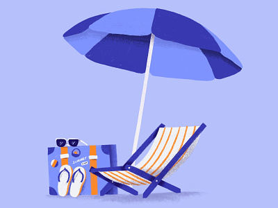 Summer beach flipflops illustration minimal relax simple summer summertime