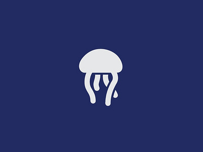 JELLYFISH / WarmUp Challenge NO.4 beautiful blue design dribbbleweeklywarmup icon illustration jellyfish logo minimal simple vector