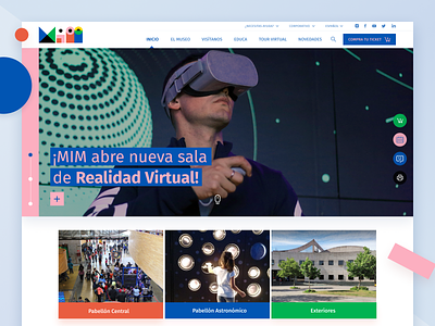 Museum Website (MIM) blue design museum page pink ui ux web website